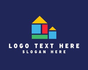 Playroom - Block Toy Kindergarten logo design