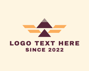 Mountain Range - Geometric Wings Mountain Camp logo design