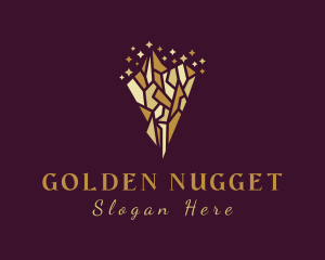 Golden Crystal Sparkles logo design