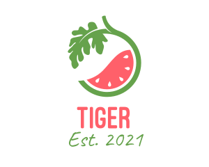 Vegetarian - Watermelon Fruit Plant logo design