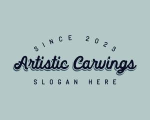 Retro Artist Script logo design