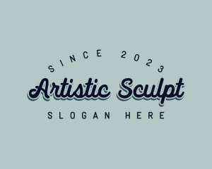 Retro Artist Script logo design