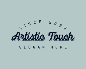 Retro Artist Script logo design