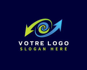 Broker - Logistics Vortex Arrow logo design