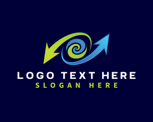 Circle - Logistics Vortex Arrow logo design