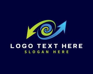 Professional - Logistics Vortex Arrow logo design