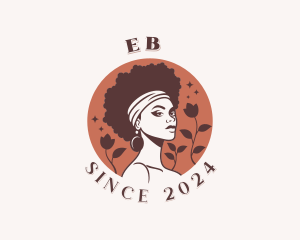 Female Afro Model Logo