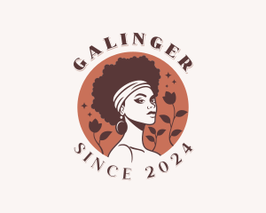 Female Afro Model Logo