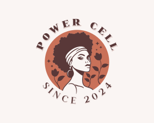 Female Afro Model Logo