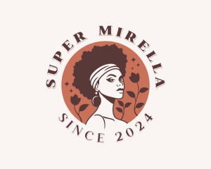 Female Afro Model Logo