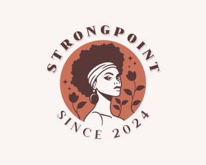 African - Female Afro Model logo design