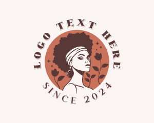 Female - Female Afro Model logo design