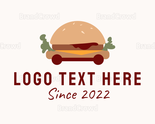 Burger Sandwich Food Cart Logo