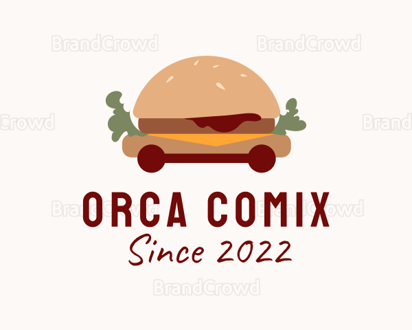 Burger Sandwich Food Cart Logo