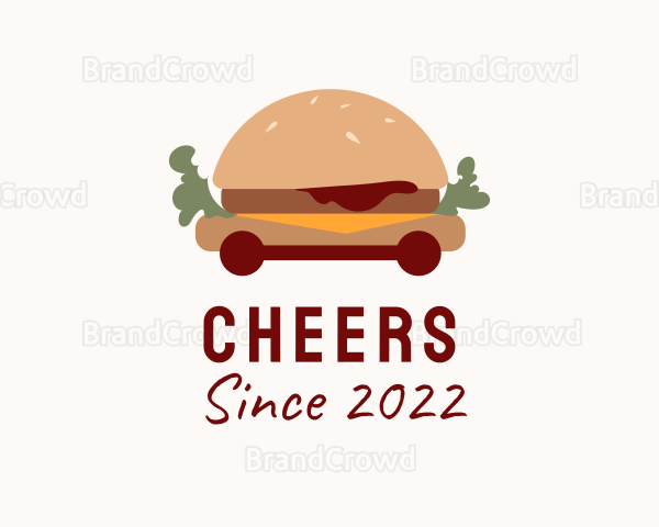 Burger Sandwich Food Cart Logo