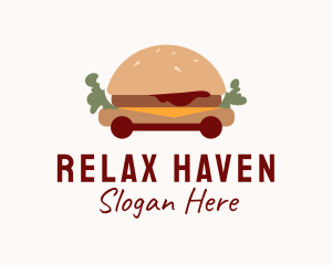 Burger Sandwich Food Cart  Logo