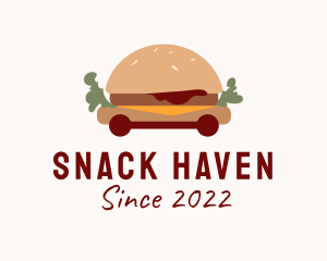 Burger Sandwich Food Cart  logo design