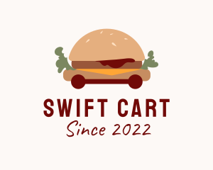 Burger Sandwich Food Cart  logo design