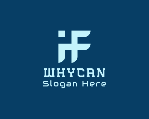 Online Game - Tech Monogram Letter IF logo design