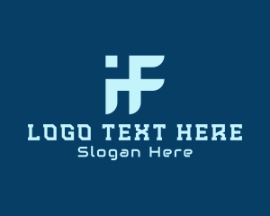 IT Service - Tech Monogram Letter IF logo design