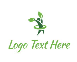 Healthy Living - Healthy Plant Man logo design