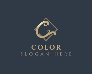 Golden - Elegant Fashion Boutique Letter C logo design