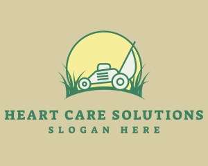 Sunset Lawn Mower logo design