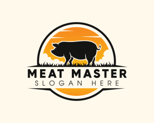 Pig Farm Livestock logo design