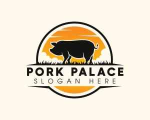 Pig Farm Livestock logo design