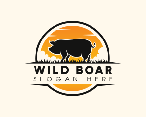 Boar - Pig Farm Livestock logo design