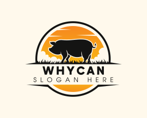 Grass - Pig Farm Livestock logo design