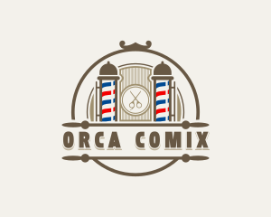 Emblem - Grooming Barber Hairstyling logo design