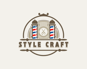 Grooming Barber Hairstyling logo design