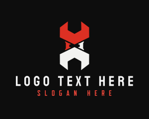 Engine - Abstract Wrench Letter X logo design
