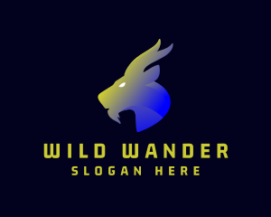 Gradient Wild Goat logo design