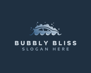 Bubbles Car Wash Vehicle  logo design