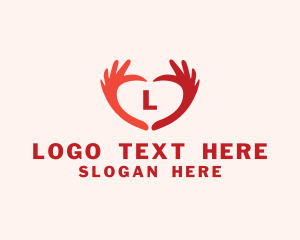 Dating Site - Heart Hands Charity Foundation logo design