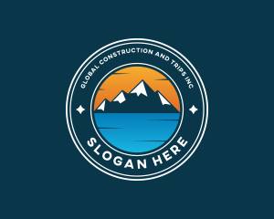 Highland - Mountain Lake Adventure logo design