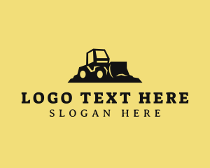 Worker - Front Loader Heavy Equipment logo design