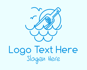 Outdoor - Minimalist Message Bottle logo design