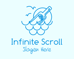 Scroll - Minimalist Message Bottle logo design