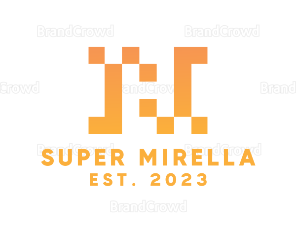 Pixel Letter H Logo