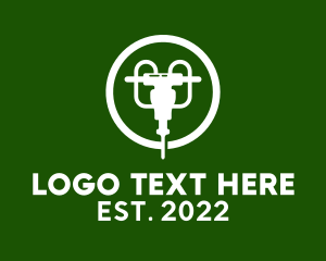 Machine - Heavy Equipment Drill logo design