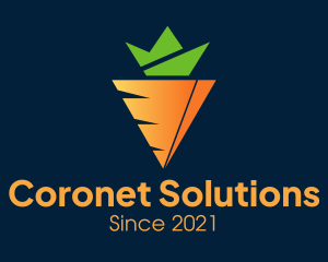 Coronet - Carrot Crown Vegetable logo design