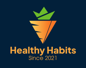 Nutrition - Carrot Crown Vegetable logo design