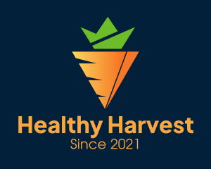 Nutrition - Carrot Crown Vegetable logo design