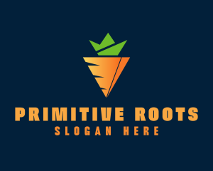 Carrot Crown Vegetable logo design