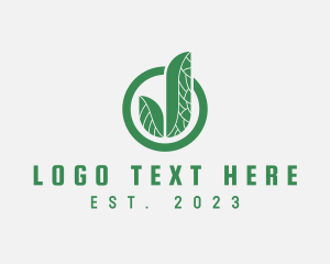 Eco Friendly - Natural Herbal Plant Letter J logo design