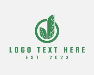 Herb - Natural Herbal Plant Letter J logo design