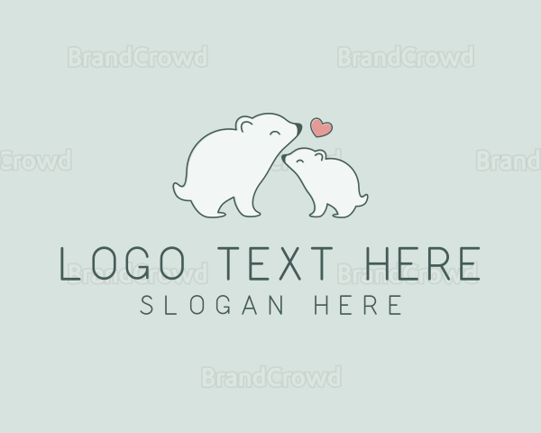 Polar Bear Wildlife Zoo Logo